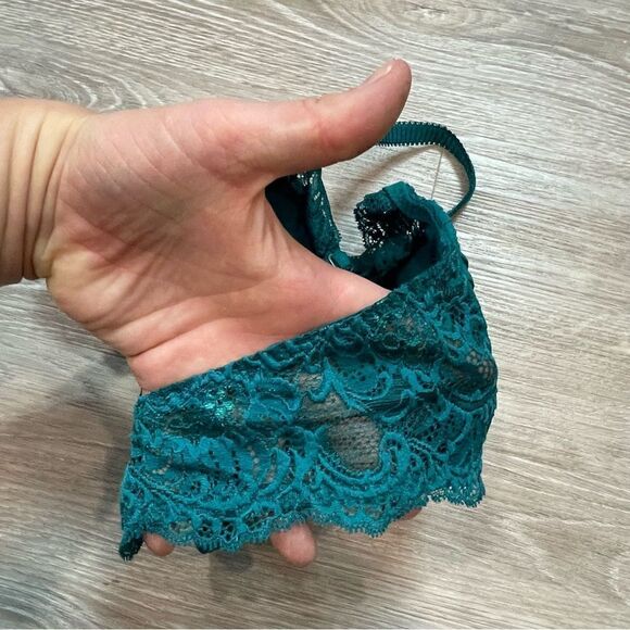 Simone Perele 3D Plunge Bra Baltic Blue lace underwired bra 34B - Picture 3 of 5